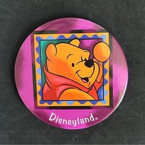 Vintage 1990s Walt Disney World Winnie the Pooh Pinback Button 90s